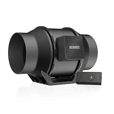 Imagen de AC Infinity CLOUDLINE A6, silencioso ventilador de conducto en línea 6 pulgadas con controlador velocidad, motor EC, escape ventilación para calefacción y refrigeración, tiendas