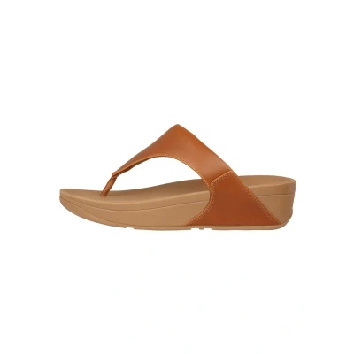 Imagen de Fitflop Lulu Toe Post Leather, Sandalias con Plataforma Mujer, Light Tan, 43 EU