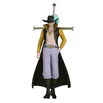 Imagen de Banpresto Figura de Acción Dracule Mihawk One Piece, The Shukko 16 cm, BP89726P Multicolor, Coleccionable, optimo para los fanaticos del Anime