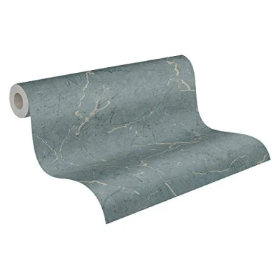 Imagen de Papel pintado Marmol Alena St. Petersburg Metropolitan Stories 2 A.S. Création tejido no 10.05 m x 0.53 Azul Crema Verde Fabricado en Alemania 378551 37855 1