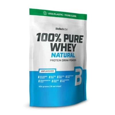 Imagen de BioTechUSA 100% Pure Whey Proteína en Polvo con BCAA y Glutamina Sin Gluten, Aceite de Palma, 454 g, Neutro