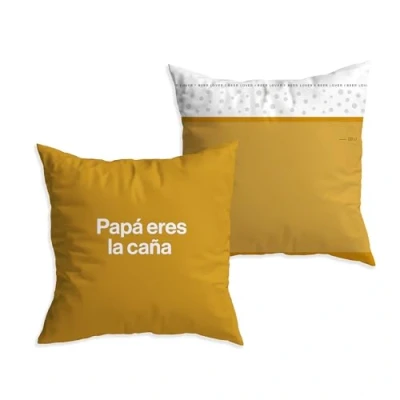 Imagen de UO Funda de Cojín Papá Eres la Caña Decorativa 45x45cm. Suavidad y Comodidad. Material 100% algodón. Regalo Original para el Día del Padre.