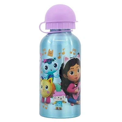 Imagen de botella de aluminio para niños cantimplora infantil agua reutilizable 400 ml Gabby&#039;s Dollhouse
