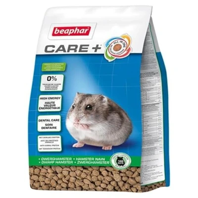 Imagen de Beaphar Care+ Pienso Premium Comida para Hámster Enano 700g Todo en Uno Alto Fibra Salud Dental Alimentación Extrusionada