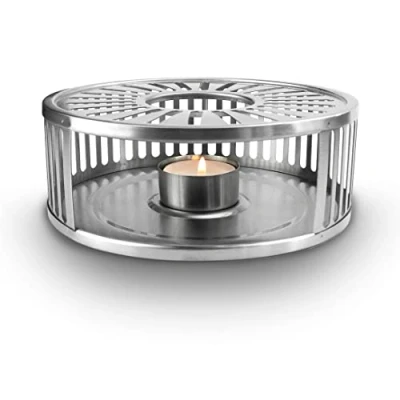 Imagen de Creano Calentador de Acero Inoxidable con portavelas té Estable no traqueteo Apto para Todas Las teteras