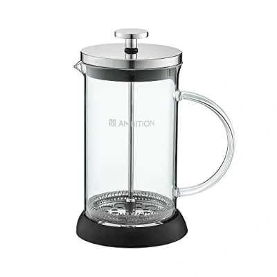 Imagen de Dajar Cafetera (600 ml, Cristal, Negro Transparente Gris, 13 x 10 18 cm