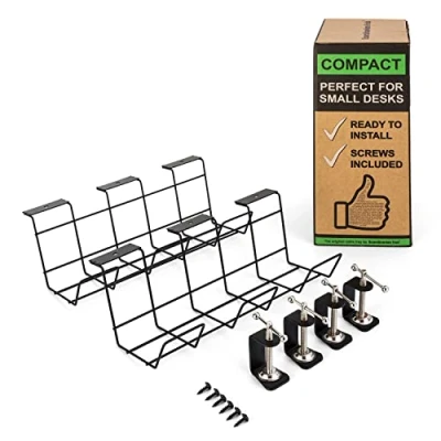Imagen de Scanfield Organizador Cables Escritorio Set 2, Bandeja Escritorio, para Escritorios Robusto y Espacioso, Evita Sobre Calentamiento, Estante Modular Ordenar