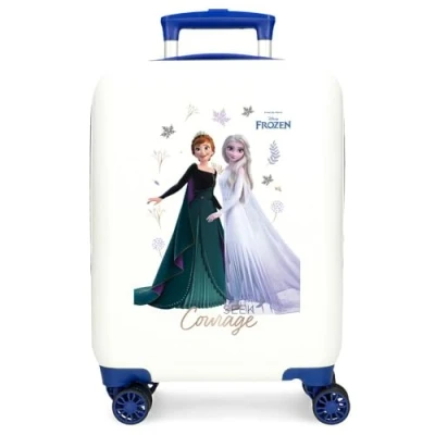Imagen de Disney Joumma Frozen Seek Courage Maleta de Cabina Blanco 33x50x20 cms Rígida ABS Cierre combinación Lateral 28,4L 2 kgs 4 Ruedas Dobles Equipaje Mano
