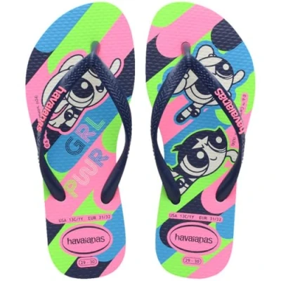 Imagen de Havaianas Powerpuff Girls Sandalias de dedo para niños, Talla: 35 36, White Fibra sintética