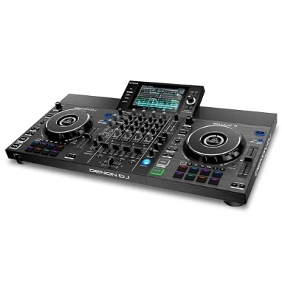 Imagen de Denon DJ SC LIVE 4 Controlador autónomo, mezclador canales, streaming de Amazon Music, WiFi, altavoces, compatible con Serato y Virtual