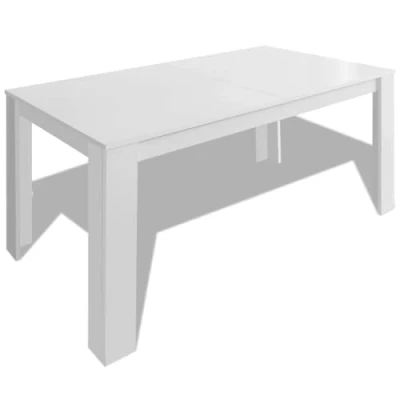 Imagen de vidaXL Mesa de Salón Comedor o Cocina Rectangular Madera Aglomerada Blanca