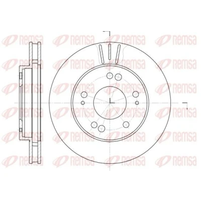 Imagen de REMSA 61220.10 Disco de freno Eje delantero 256, 256 24 5 ventilado MITSUBISHI: ECLIPSE 2