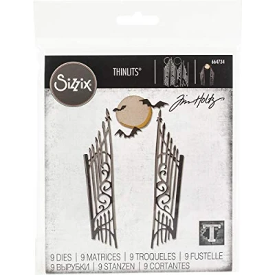 Imagen de Sizzix Set de Troqueles Thinlits 9 pzas 664734 Tim Holtz, Guardián la Puerta, Talla única