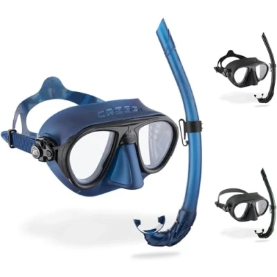 Imagen de Cressi Calibro + Corsica Snorkel, Unisex Adulto, Azul Nery