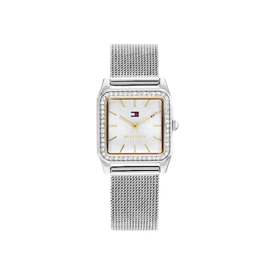 Imagen de Tommy Hilfiger Reloj Analógico de Cuarzo para Mujer con Correa en Acero Inoxidable Plateada 1782608