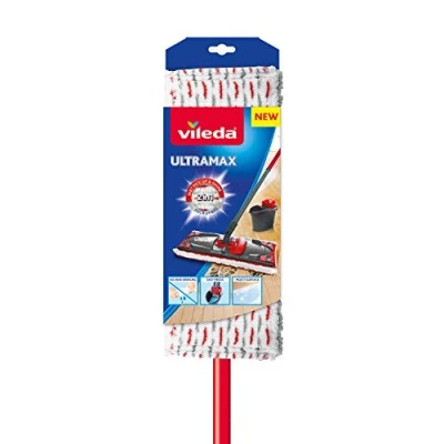 Imagen de Vileda Mopa UltraMax, Microfibra, Rojo/Blanco, 7 x 14 105 cm, 0.79 Inches