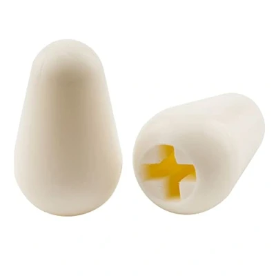 Imagen de Musiclily Pro Tamaño Pulgadas Botón Selector Pastillas Tipo Stratocaster de 5 Posiciones Switch Tips para Guitarra USA Fender Strat/Tele/CRL, Aged White(2 Piezas)