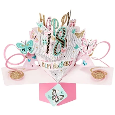 Imagen de Tarjeta de felicitación emergente cumpleaños número 18 para mujer, diseño original Second Nature
