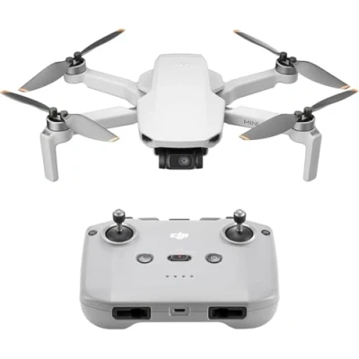Imagen de DJI Mini 4K, dron con cámara 4K UHD, menos de 249 g, estabilización en 3 ejes, transmisión vídeo a 10 km, regreso automático, 1 batería para un tiempo máx. vuelo 31 min, 2SE C0