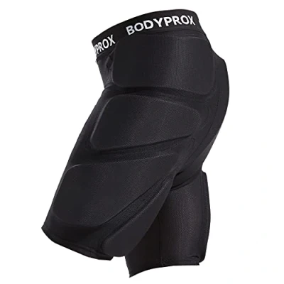 Imagen de Bodyprox Pantalones Cortos Protectores Acolchados para Snowboard, Patinaje y esquí, protección Tridimensional de la Cadera, el Trasero coxis