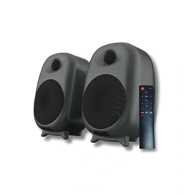 Imagen de Belson Altavoces 2.0 Activos Bookshelf Ultimate 4 Bluetooth 5.0 80W de Potencia RMS Volumen Ajustable Agudos y Graves Conexiones RCA Entrada óptica Coaxial DSP.