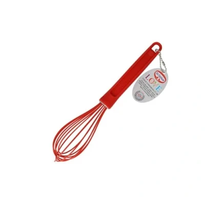 Imagen de Dr. Oetker Flexxibel Batidor Manual de Varillas en Silicona, 25 cm, Antiadherente, Apto para Lavavajillas, Resistente a Temperatura 40ºC +230ºC, al Ácido la Fruta, Color Rojo, 1ud.