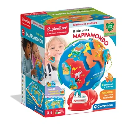 Imagen de Clementoni Sapientino Mi Primer Globo Interactivo Parlante (Versión en Italiano), terráqueo Niños 3 Años Made in Italy, Multicolor, 17730