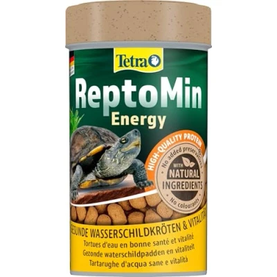 Imagen de Tetra ReptoMin Energy Alimento para tortugas premium equilibrado y rico en nutrientes con krill camarones, lata 100 ml