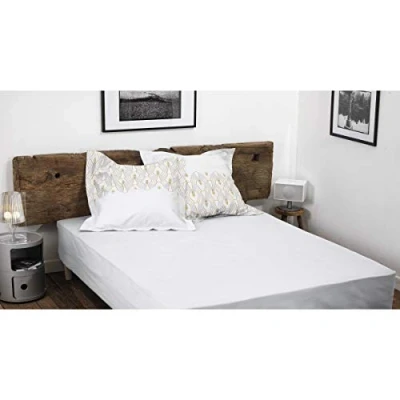 Imagen de Home Linge Passion Sábana Bajera Ajustable de 180 x 200 + 30 cm, 100% algodón 57 Hilos (Etiqueta Oeko Tex)