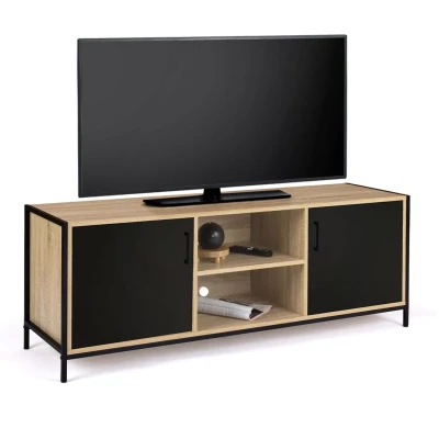 Imagen de Mueble de TV industrial metal y madera con 2 puertas