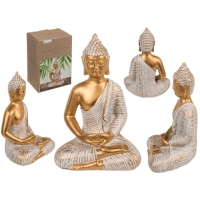 Imagen de Out of the blue Figura Decorativa de Buda polirresina, 11 x 9 16,5 cm, en Caja Regalo