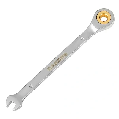 Imagen de DAKCOS Llave combinada de trinquete fija con carraca 6mm, Cr V 72 deintes