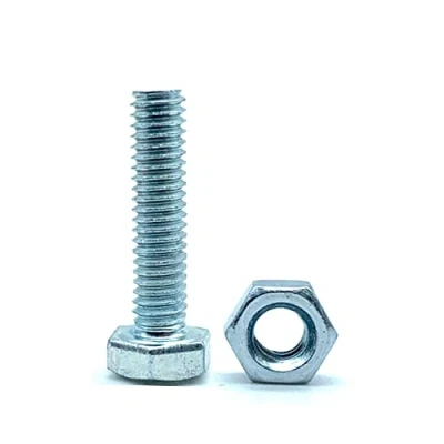 Imagen de DOJA Barcelona Tornillos Con Tuerca 10 Hexagonales Tuercas M12x60mm en Acero Galvanizado y Tuercas, Tornillo Roscado Tuerca, Pernos Cabeza Hexagonal