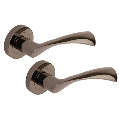 Imagen de Excel DH3540 Flex Passage Manijas de puerta en rosa redonda, níquel negro