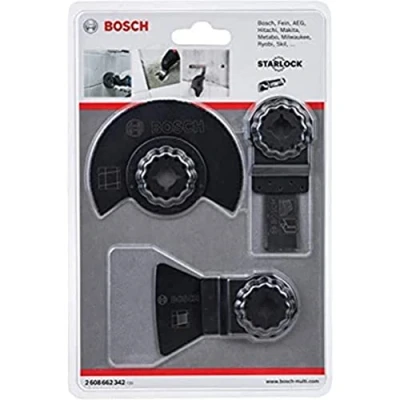 Imagen de Bosch Professional Set para baldosas básico de 3 piezas (para Azulejos, Starlock, Accessorio Multiherramientas)