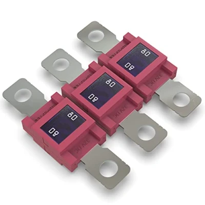 Imagen de AUPROTEC Fusible MEGA Fusibles de alta corriente atornillables 80A 500A selección: Ampere rojo, 3 piezas