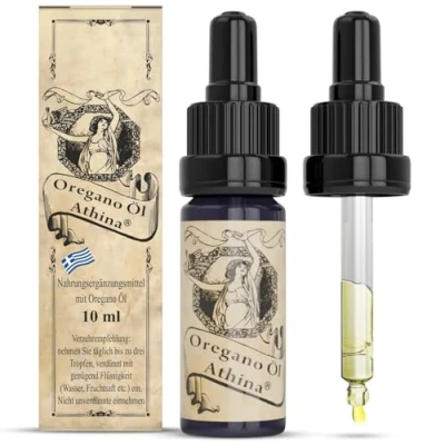 Imagen de ATHINA aceite bio, 100% esencial orégano, de Grecia, 80% Carvacrol, 1 x 10 ml