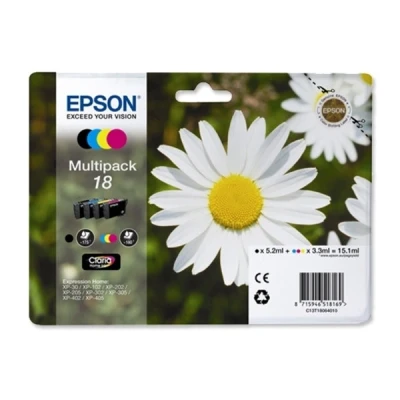 Imagen de Cartucho de tinta Epson Multipack 18 pack, 4 colores