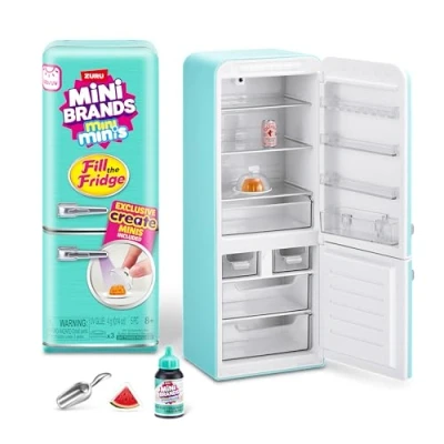 Imagen de Mini Brands Kit de Juego Fill The Fridge con luz Ultravioleta ZURU, coleccionables, DIY, Bricolaje, Resina, Receta Exclusiva, NO Comestible, 8+