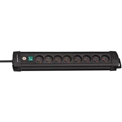 Imagen de Brennenstuhl Regleta de alimentación SuperSolid H05VV F 3G1.5 2,5 m con protección contra sobretensiones, 13500 A, sistema enchufe francés