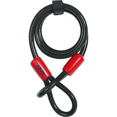 Imagen de ABUS cable de lazo Cobra 12 acero recubierto plástico seguridad para accesorios bicicleta y moto 1,2 metros longitud, mm grosor