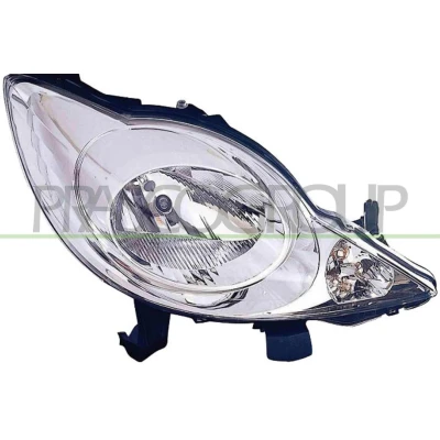 Imagen de PRASCO PG2014905 Faros derecha H4 transparente para circulación por la con electromotor servomotor reg. alcance luces