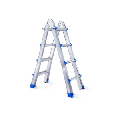 Imagen de TREPPE Escalera Articulada Plegable Telescópica Multifunción Aluminio 4x4 Escalones 3,98m