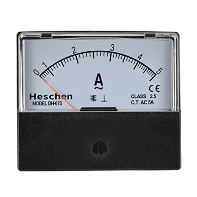 Imagen de Heschen Rectángulo Panel montado corriente medidor Amperímetro Dh 670 AC 05 A Clase 2,5 CE enumerados