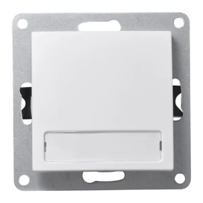 Imagen de MC POWER Pulsador con placa para nombre FLAIR 250 V /10 A, UP, color blanco.