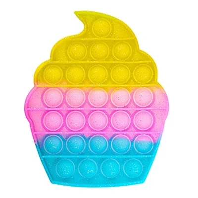 Imagen de CRAZE Pop it Fidget Toy Juguete Anti Estrés Cupcake Multicolor, niñas y Adultos (37072)
