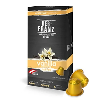 Imagen de Cápsulas de café compatibles con Nespresso, 1 x 10 Cápsulas, aromatizado aroma a Vainilla