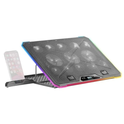 Imagen de Base Refrigeradora Y Stand Argb 17&#039;&#039; Mars Gaming Mnbc13, 13x Ventiladores, 8 Posiciones, Soporte Smartphone, Negro