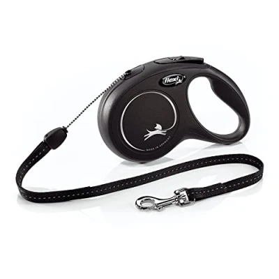 Imagen de flexi CL10C8.250.S Correa retráctil, Color Negro, tamaño pequeño NewClassicSCord8mblack, Cromo, Small 26 ft