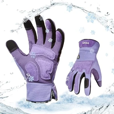 Imagen de Vgo... Guantes Invierno Impermeables Mujeres de Trabajo Jardinería, Termicos Frio para Congelador Almacén, 1 par